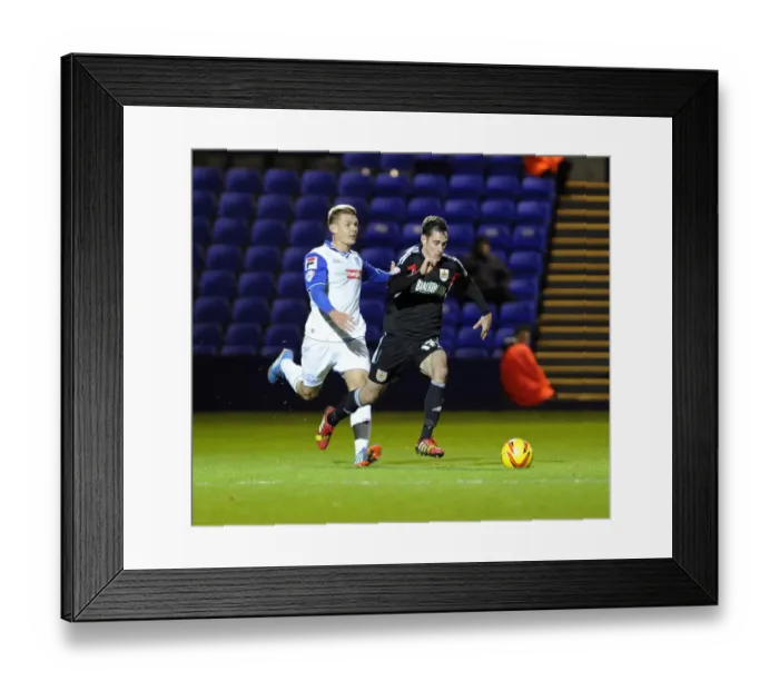 Framed Print : Bristol City's Greg Cunningham Outruns Tranmere's Max Power in Sky Bet League One Clash Framed Print : Bristol City's Greg Cunningham Outruns Tranmere's Max Power in Sky Bet League One Clash