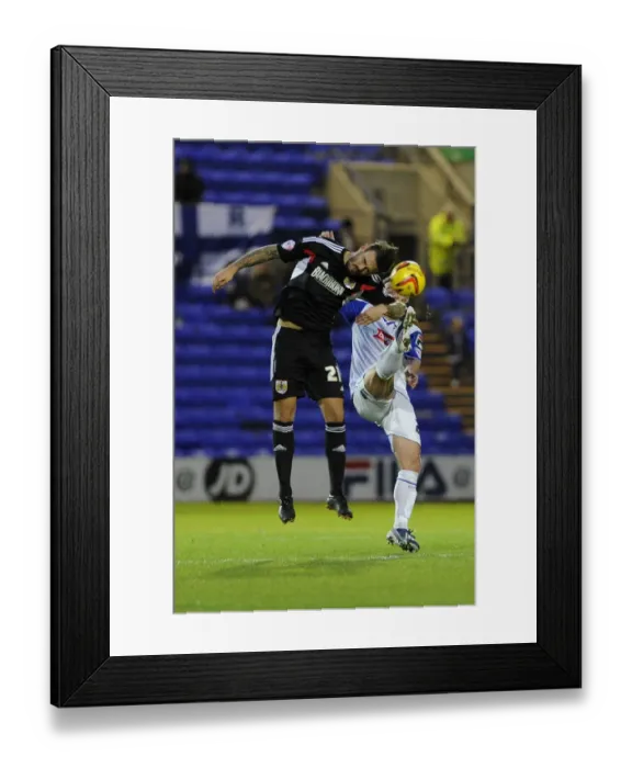 Framed Print : Marlon Pack Battles for Header: Tranmere vs. Bristol City, Sky Bet League One, 16th November 2013 Framed Print : Marlon Pack Battles for Header: Tranmere vs. Bristol City, Sky Bet League One, 16th November 2013