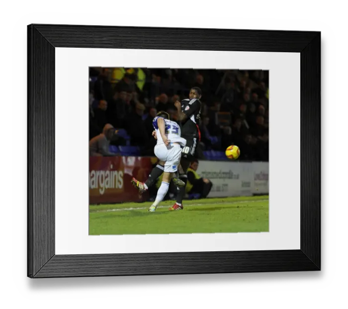 Framed Print : Bristol City's Jay Emmanuel-Thomas Closes In on Tranmere's Liam Ridehalgh during Sky Bet League One Match