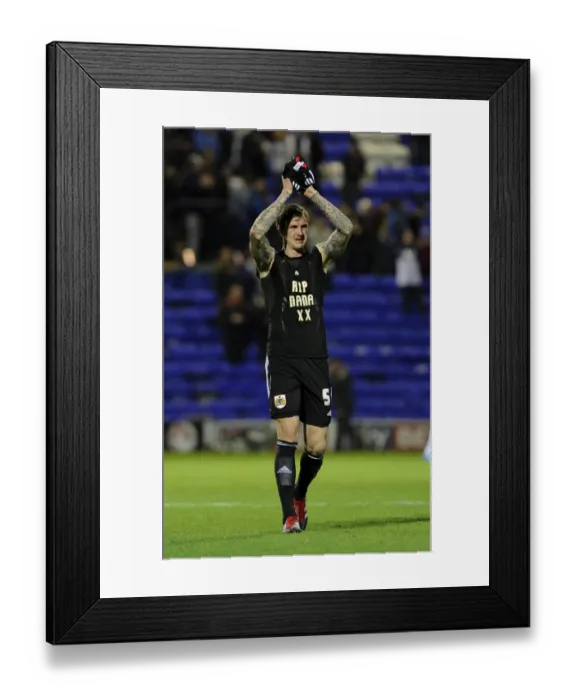 Framed Print : Aden Flint Honors Nana with RIP Tribute Shirt at Tranmere v Bristol City Match, November 16, 2013 Framed Print : Aden Flint Honors Nana with RIP Tribute Shirt at Tranmere v Bristol City Match, November 16, 2013