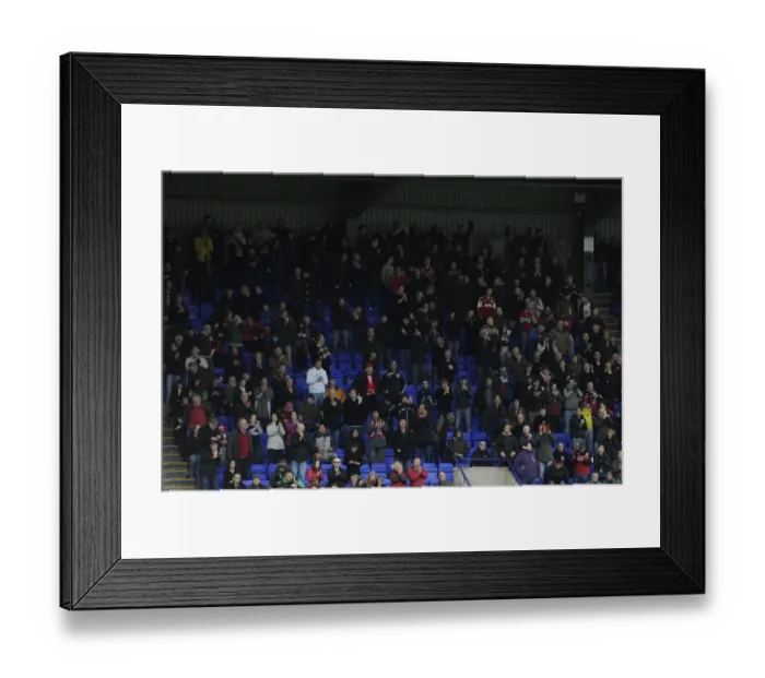 Framed Print : Bristol City Fans in Full Swing at Tranmere vs. Bristol City, League One Match, November 2013 Framed Print : Bristol City Fans in Full Swing at Tranmere vs. Bristol City, League One Match, November 2013