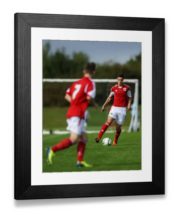 Framed Print : Young Star Aron Davies Shines in Bristol City U18 vs Brighton & Hove Albion U18 Football Match Framed Print : Young Star Aron Davies Shines in Bristol City U18 vs Brighton & Hove Albion U18 Football Match