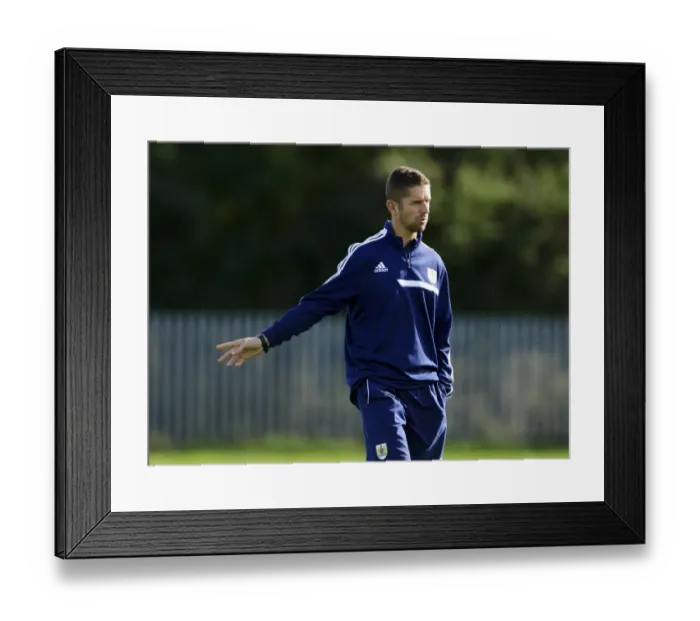 Framed Print : Bristol City U18s vs Brighton & Hove Albion U18s: Coach Alex Russell Observes Action Framed Print : Bristol City U18s vs Brighton & Hove Albion U18s: Coach Alex Russell Observes Action
