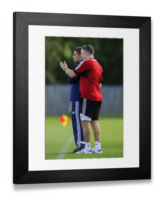 Framed Print : Rivalry on the Pitch: U18 Professional Development League Clash between Bristol City and Brighton at SGS Wise Campus - October 5, 2013 Framed Print : Rivalry on the Pitch: U18 Professional Development League Clash between Bristol City and Brighton at SGS Wise Campus - October 5, 2013