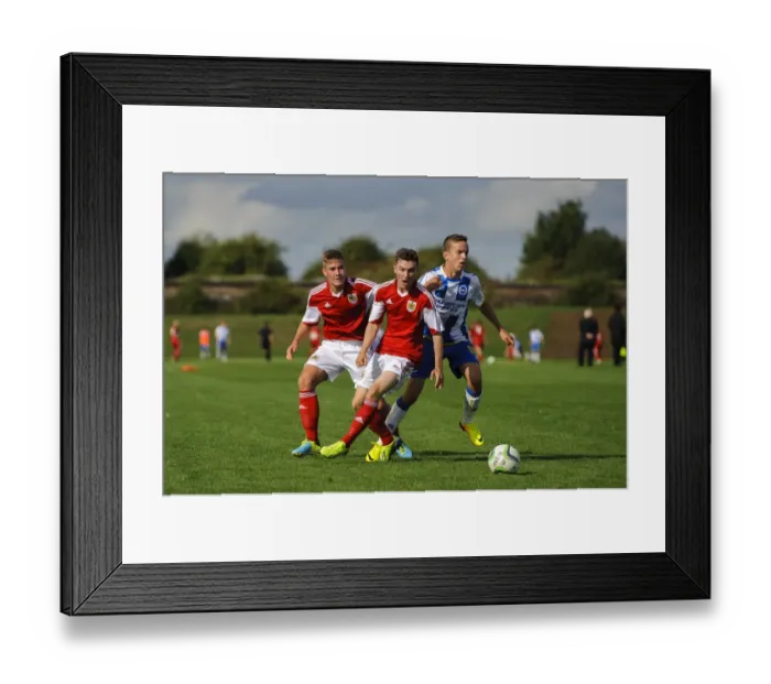Framed Print : Intense Rivalry: Withey and Horgan Go Head-to-Head Against Brighton's Drew