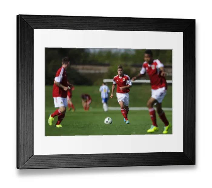 Framed Print : Action-Packed U18 Football: Withey of Bristol City Tackles Forward Against Brighton Framed Print : Action-Packed U18 Football: Withey of Bristol City Tackles Forward Against Brighton