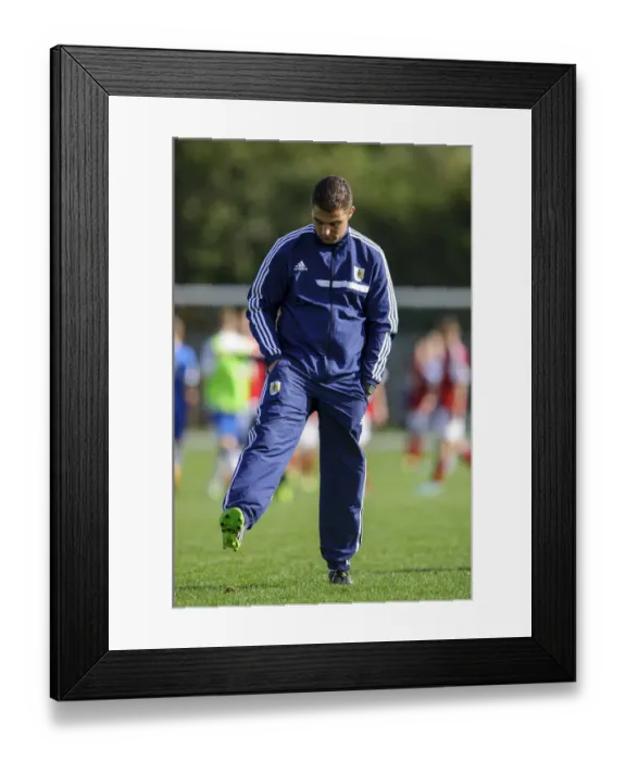 Framed Print : Bristol City U18 Manager Carlos Anton Disappointed After 2-1 Loss to Brighton & Hove Albion U18 Framed Print : Bristol City U18 Manager Carlos Anton Disappointed After 2-1 Loss to Brighton & Hove Albion U18