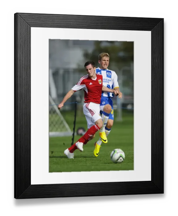 Framed Print : Clash on the Pitch: George Kellow vs. Will Collar - U18 Football Rivalry Framed Print : Clash on the Pitch: George Kellow vs. Will Collar - U18 Football Rivalry