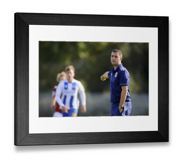 Framed Print : Carlos Anton Leads Bristol City U18s Against Brighton & Hove Albion U18s