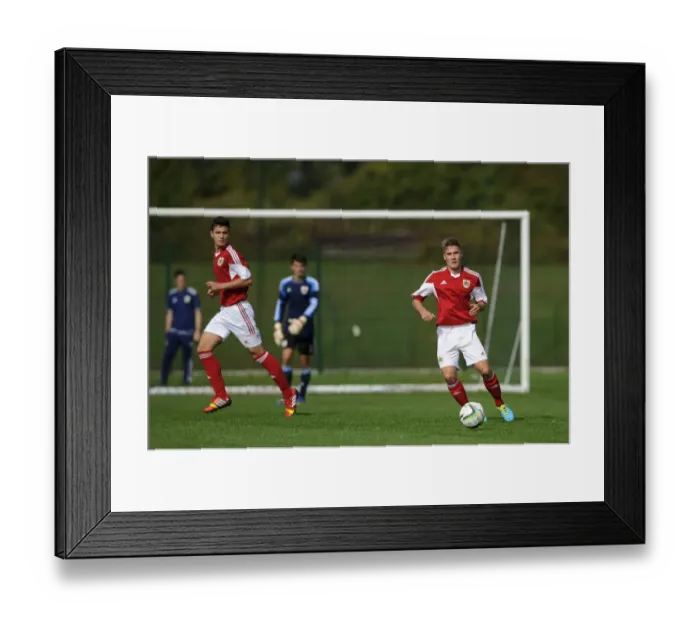Framed Print : Action-Packed U18 Football: Bristol City's Ben Withey Tackles Forward Against Brighton & Hove Albion Framed Print : Action-Packed U18 Football: Bristol City's Ben Withey Tackles Forward Against Brighton & Hove Albion