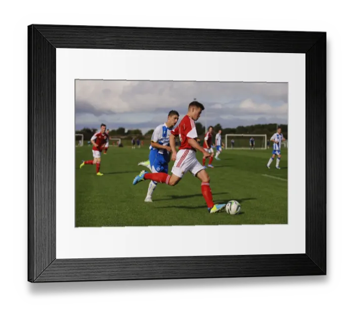 Framed Print : Action-Packed U18 Football: Ben Withey of Bristol City Throttles Forward Against Brighton & Hove Albion