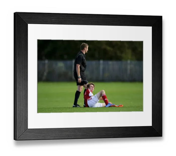 Framed Print : Bristol City U18's Tom Fry Suffers Injury During Match Against Brighton & Hove Albion U18s Framed Print : Bristol City U18's Tom Fry Suffers Injury During Match Against Brighton & Hove Albion U18s