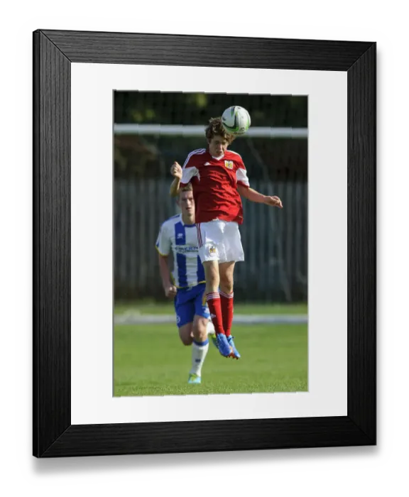 Framed Print : Determined Tom Fry Heads the Ball for Bristol City U18 against Brighton & Hove Albion U18 Framed Print : Determined Tom Fry Heads the Ball for Bristol City U18 against Brighton & Hove Albion U18
