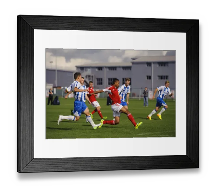 Framed Print : Marley Bishop's Strike: Intense Football Moment from Bristol City U18s vs Brighton & Hove Albion U18s Framed Print : Marley Bishop's Strike: Intense Football Moment from Bristol City U18s vs Brighton & Hove Albion U18s