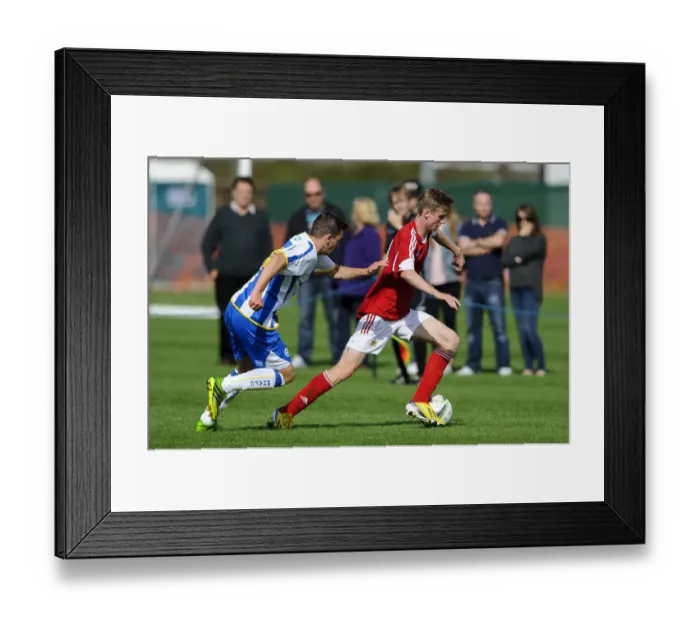 Framed Print : Intense Rivalry: Harry Paice vs Des Hutchinson - U18 Football Clash: Bristol City vs Brighton & Hove Albion