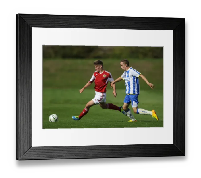 Framed Print : Clash of Young Talents: Withey vs Drew in Bristol City U18 vs Brighton & Hove Albion U18 Football Match Framed Print : Clash of Young Talents: Withey vs Drew in Bristol City U18 vs Brighton & Hove Albion U18 Football Match