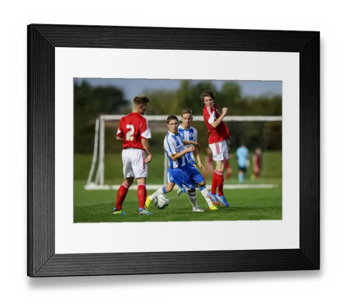 Framed Print : Rising Stars: Withey and Fry in Action - Bristol City U18 vs Brighton & Hove Albion U18, October 2013