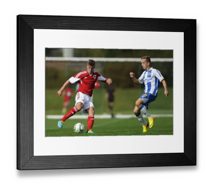 Framed Print : Clash of Young Stars: Withey vs Drew in Bristol City U18 vs Brighton & Hove Albion U18 Football Match Framed Print : Clash of Young Stars: Withey vs Drew in Bristol City U18 vs Brighton & Hove Albion U18 Football Match