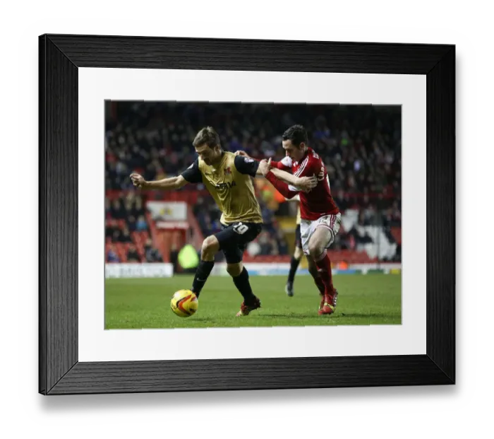 Framed Print : Bristol City vs Leyton Orient: Greg Cunningham Tackles David Mooney Framed Print : Bristol City vs Leyton Orient: Greg Cunningham Tackles David Mooney