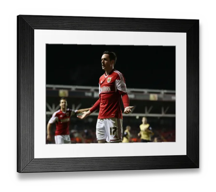 Framed Print : Greg Cunningham's Emotional Moment at Ashton Gate: Bristol City vs Leyton Orient, 2013 Framed Print : Greg Cunningham's Emotional Moment at Ashton Gate: Bristol City vs Leyton Orient, 2013