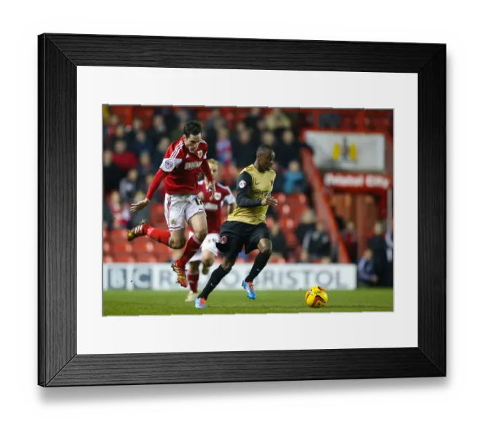 Framed Print : Bristol City vs Leyton Orient: Clash between Cunningham and Odubajo Framed Print : Bristol City vs Leyton Orient: Clash between Cunningham and Odubajo
