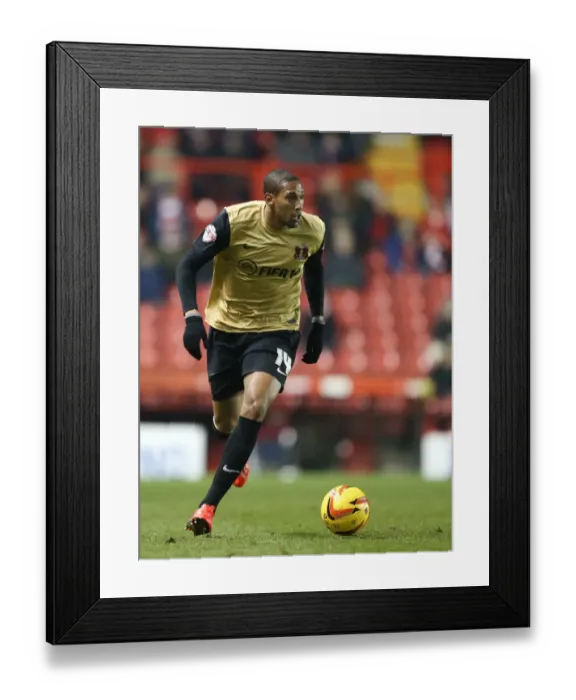 Framed Print : Bristol City vs Leyton Orient: Shaun Batt in Action at Ashton Gate, November 2013 (Sky Bet League One)