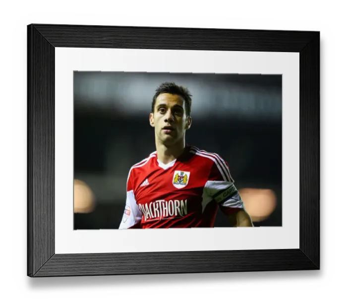Framed Print : Sam Baldock Scores the Thrilling Winning Goal for Bristol City Against Leyton Orient at Ashton Gate, November 2013 Framed Print : Sam Baldock Scores the Thrilling Winning Goal for Bristol City Against Leyton Orient at Ashton Gate, November 2013