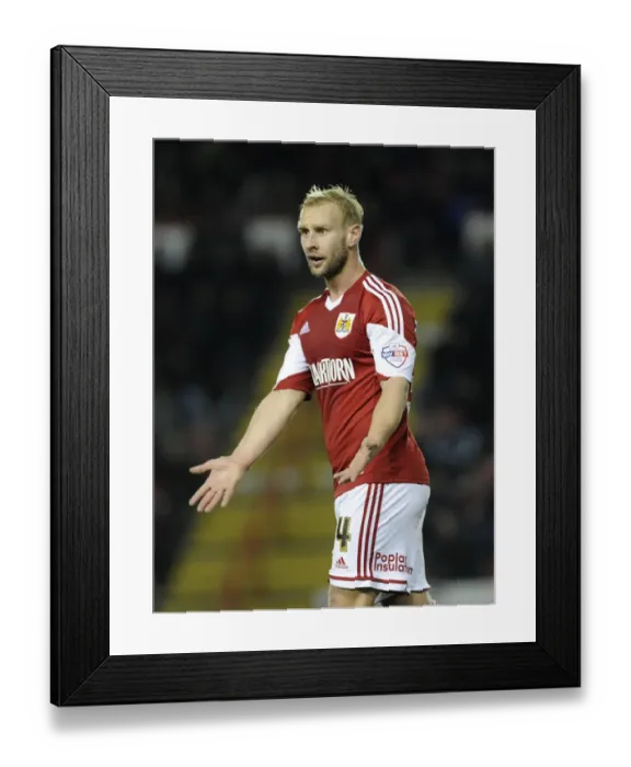 Framed Print : Bristol City's Simon Gillett in Action Against Leyton Orient at Ashton Gate (November 2013, Sky Bet League One)