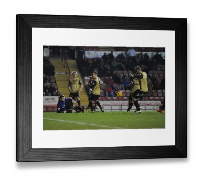 Framed Print : Own Goal Drama: Scott Cuthbert's Unintended Strike for Leyton Orient vs. Bristol City (November 26, 2013)