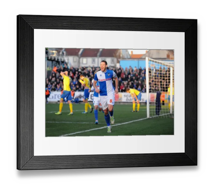 Framed Print : Tom Parkes Scores the Thrilling Winner for Bristol Rovers Against AFC Wimbledon, Sky Bet League Two, 2013