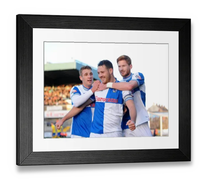 Framed Print : Bristol Rovers Celebrate Tom Parkes Goal Against AFC Wimbledon in Sky Bet League Two, 2013 Framed Print : Bristol Rovers Celebrate Tom Parkes Goal Against AFC Wimbledon in Sky Bet League Two, 2013