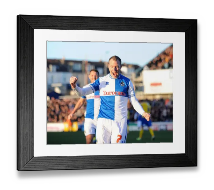 Framed Print : David Clarkson's Euphoric Goal: AFC Wimbledon vs Bristol Rovers, Sky Bet League Two, 2013 Framed Print : David Clarkson's Euphoric Goal: AFC Wimbledon vs Bristol Rovers, Sky Bet League Two, 2013