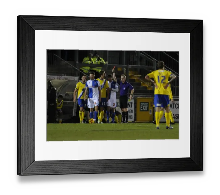 Framed Print : Bristol Rovers vs AFC Wimbledon: Sammy Moore's Red Card in Sky Bet League Two Clash at Memorial Stadium (November 2013) Framed Print : Bristol Rovers vs AFC Wimbledon: Sammy Moore's Red Card in Sky Bet League Two Clash at Memorial Stadium (November 2013)