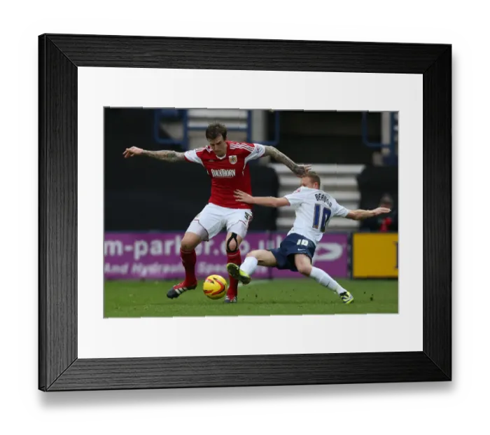 Framed Print : Aden Flint Clears for Bristol City Against Preston North End, Sky Bet League One, 2013 Framed Print : Aden Flint Clears for Bristol City Against Preston North End, Sky Bet League One, 2013