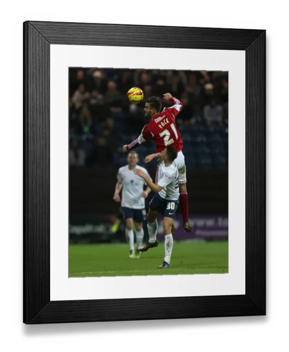 Framed Print : Maron Pack Wins Aerial Battle Against Josh Brownhill in Preston North End vs. Bristol City Football Match, 2013 Framed Print : Maron Pack Wins Aerial Battle Against Josh Brownhill in Preston North End vs. Bristol City Football Match, 2013