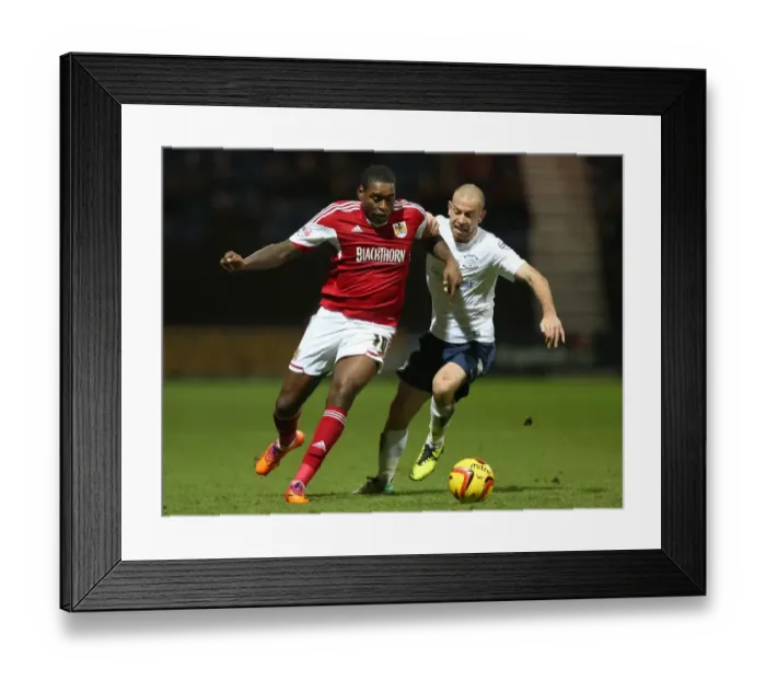 Framed Print : Battling Moments: Jay Emmanuel-Thomas vs. Keith Keane in Preston North End vs. Bristol City Football Match, Sky Bet League One, 2013 Framed Print : Battling Moments: Jay Emmanuel-Thomas vs. Keith Keane in Preston North End vs. Bristol City Football Match, Sky Bet League One, 2013
