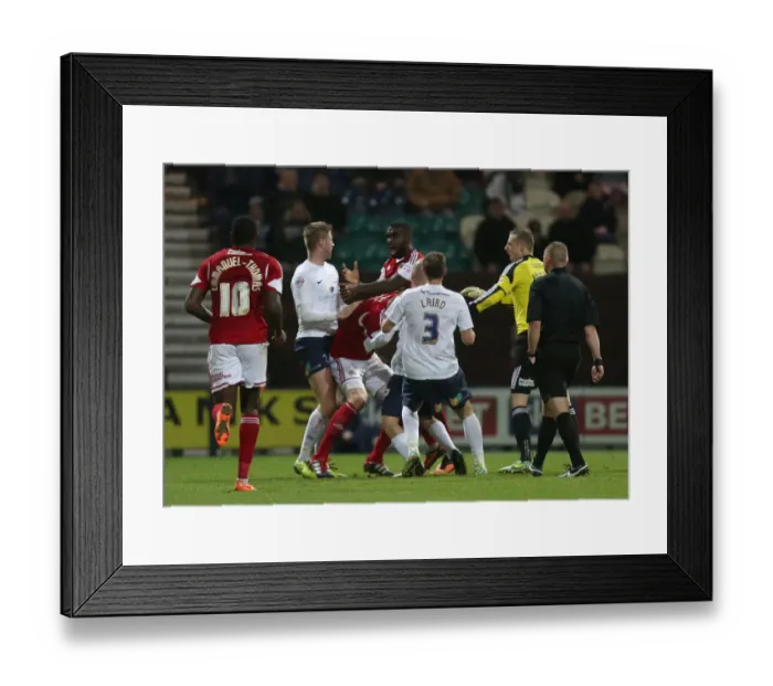 Framed Print : Brawl at Deepdale: Gallagher and Osborne Ejected in Intense Preston North End vs. Bristol City Clash Framed Print : Brawl at Deepdale: Gallagher and Osborne Ejected in Intense Preston North End vs. Bristol City Clash