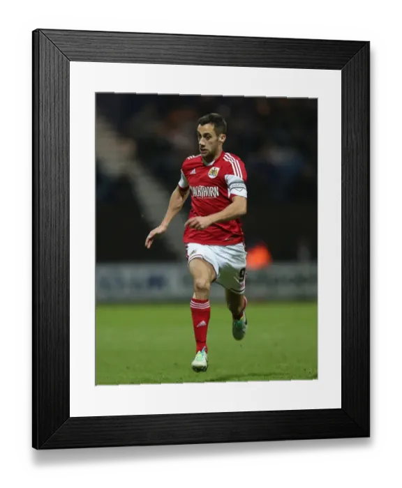 Framed Print : Sam Baldock in Action: Bristol City vs Preston North End, Sky Bet League One, 2013 Framed Print : Sam Baldock in Action: Bristol City vs Preston North End, Sky Bet League One, 2013