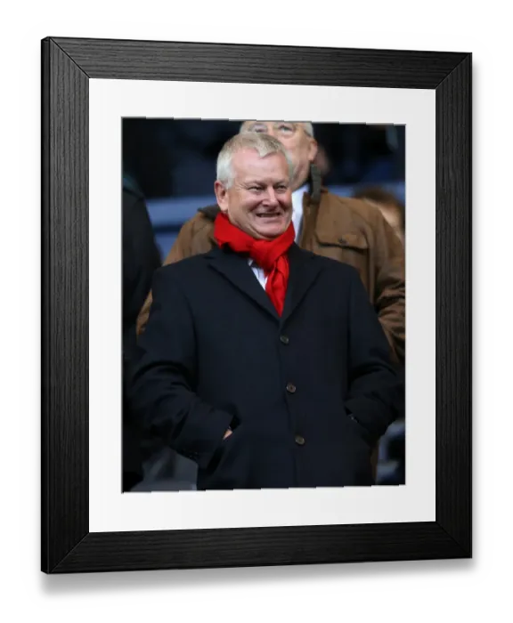 Framed Print : Steve Lansdown at Deepdale: Bristol City Chairman Amidst the Football Action (November 2013)