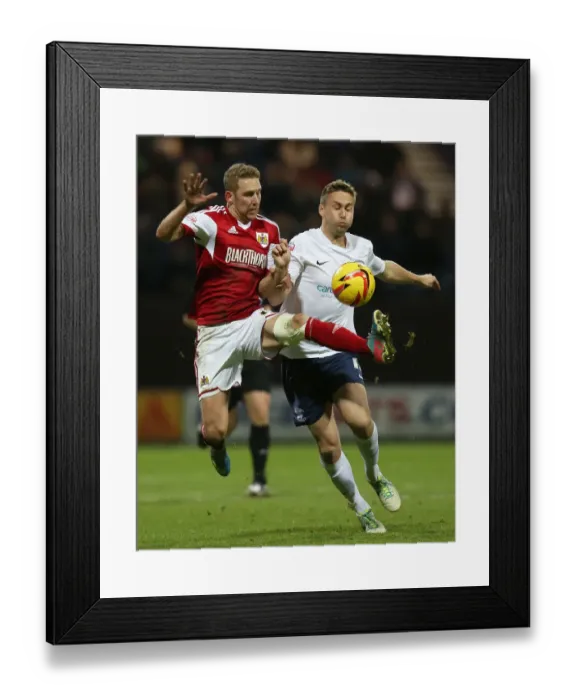 Framed Print : Battling Midfielders: Wagstaff vs Byrom - Preston North End vs Bristol City Clash Framed Print : Battling Midfielders: Wagstaff vs Byrom - Preston North End vs Bristol City Clash