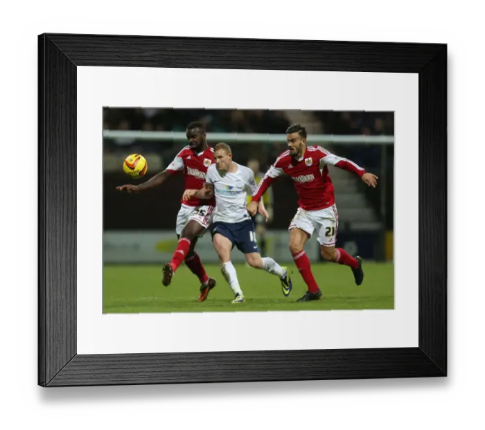 Framed Print : Pack and Osborne Tackle Stuart Beavon: Intense Moment from Preston North End vs. Bristol City (November 2013) Framed Print : Pack and Osborne Tackle Stuart Beavon: Intense Moment from Preston North End vs. Bristol City (November 2013)