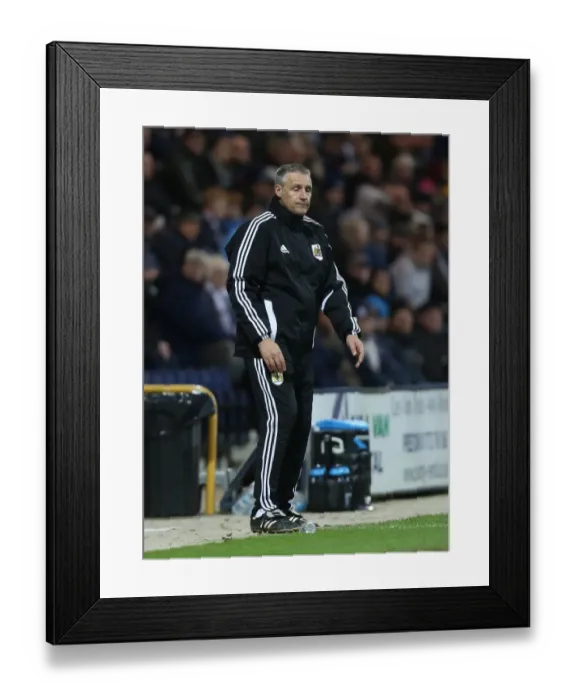 Framed Print : Disappointed Interim Manager: John Pemberton of Bristol City Framed Print : Disappointed Interim Manager: John Pemberton of Bristol City