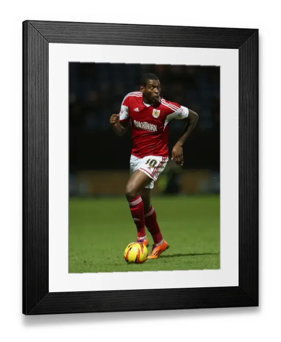 Framed Print : Jay Emmanuel-Thomas in Action: Bristol City vs Preston North End, November 2013