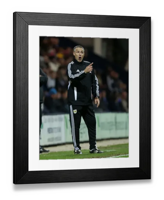 Framed Print : John Pemberton Guides Bristol City in Sky Bet League One Battle at Deepdale Against Preston North End, 2013 Framed Print : John Pemberton Guides Bristol City in Sky Bet League One Battle at Deepdale Against Preston North End, 2013