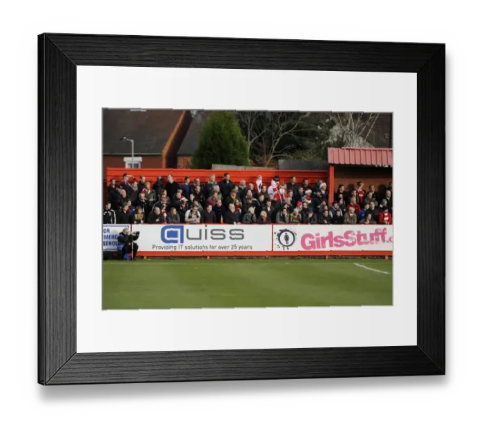Framed Print : Bristol City Fans in Full Force at Tamworth's The Lamb Ground during FA Cup Second Round Match Framed Print : Bristol City Fans in Full Force at Tamworth's The Lamb Ground during FA Cup Second Round Match