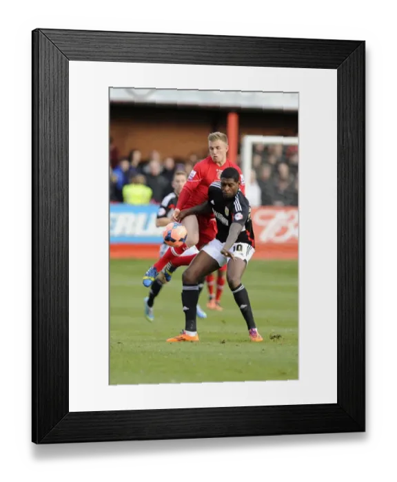 Framed Print : Intense Rivalry: Emmanuel-Thomas vs Wren - FA Cup Clash: A Battle Between Tamworth's Wren and Bristol City's Emmanuel-Thomas Framed Print : Intense Rivalry: Emmanuel-Thomas vs Wren - FA Cup Clash: A Battle Between Tamworth's Wren and Bristol City's Emmanuel-Thomas