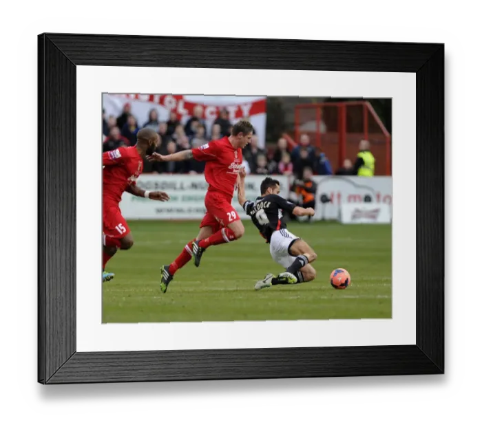 Framed Print : Bristol City's Sam Baldock Fouls Tamworth's Lee Hildreth during FA Cup Match Framed Print : Bristol City's Sam Baldock Fouls Tamworth's Lee Hildreth during FA Cup Match