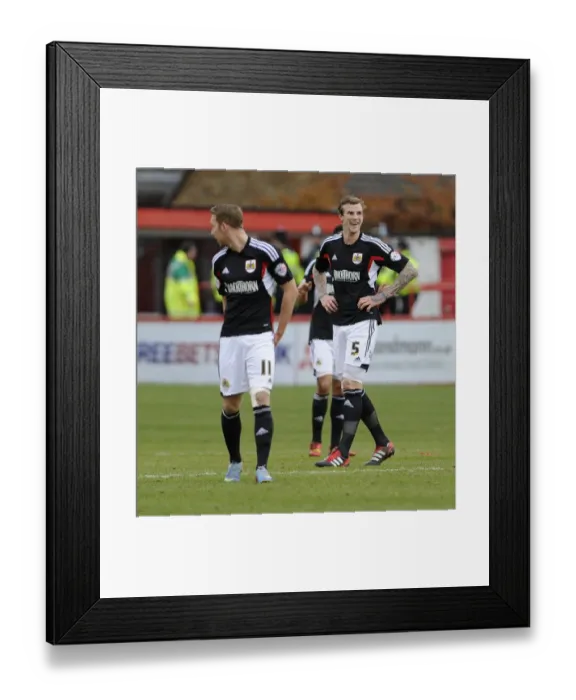 Framed Print : Aden Flint of Bristol City in FA Cup Action at Tamworth's The Lamb Ground (08 / 12 / 2013)