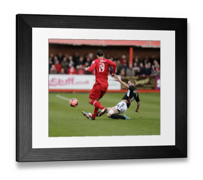 Framed Print : Bristol City's Scott Wagstaff Tackles Tamworth's Tony Capaldi in FA Cup Second Round Clash Framed Print : Bristol City's Scott Wagstaff Tackles Tamworth's Tony Capaldi in FA Cup Second Round Clash