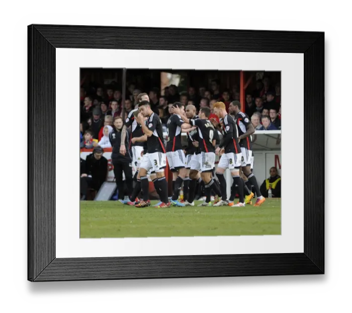 Framed Print : Bristol City's Jay Emmanuel-Thomas Scores and Celebrates with Team Mates in FA Cup Match against Tamworth Framed Print : Bristol City's Jay Emmanuel-Thomas Scores and Celebrates with Team Mates in FA Cup Match against Tamworth